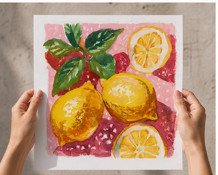 Still Life with Lemons and Basil