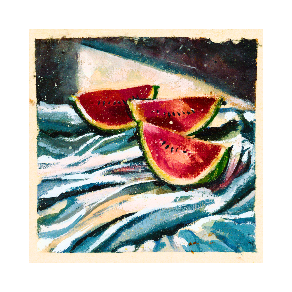 Watermelon on cloth